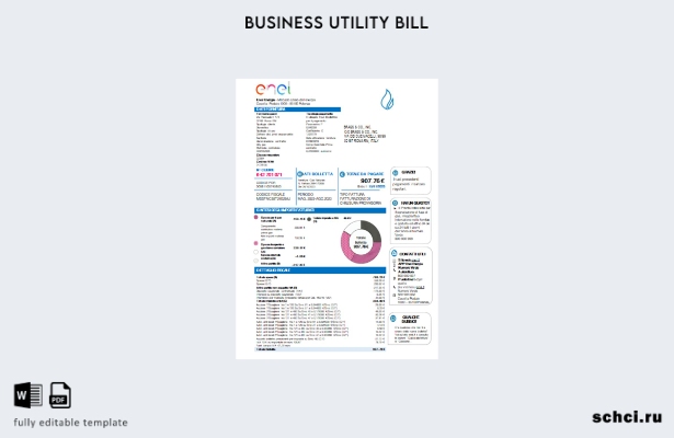 скачать шаблон счета за коммунальные услуги Enel Energia в цифровом формате